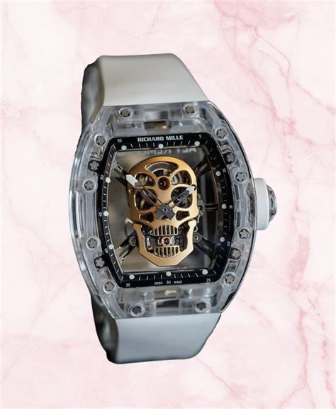 richard mille rm 52-01 brown sapphire skull|Richard Mille skull watch.